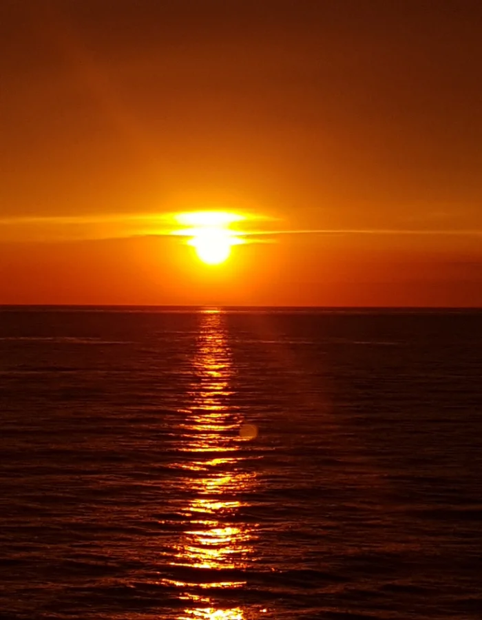 Sunset over the ocean